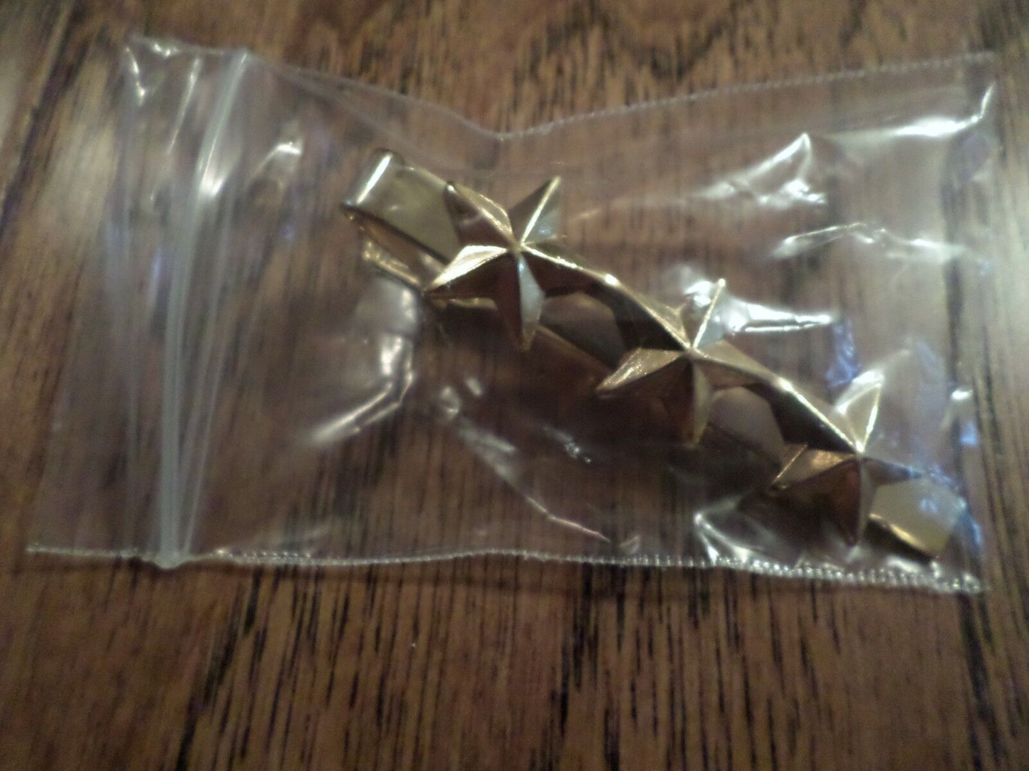U.S MILITARY LT. GENERAL THREE STAR TIE BAR TIE TAC U.S.A MADE POLICE GOLD COLOR