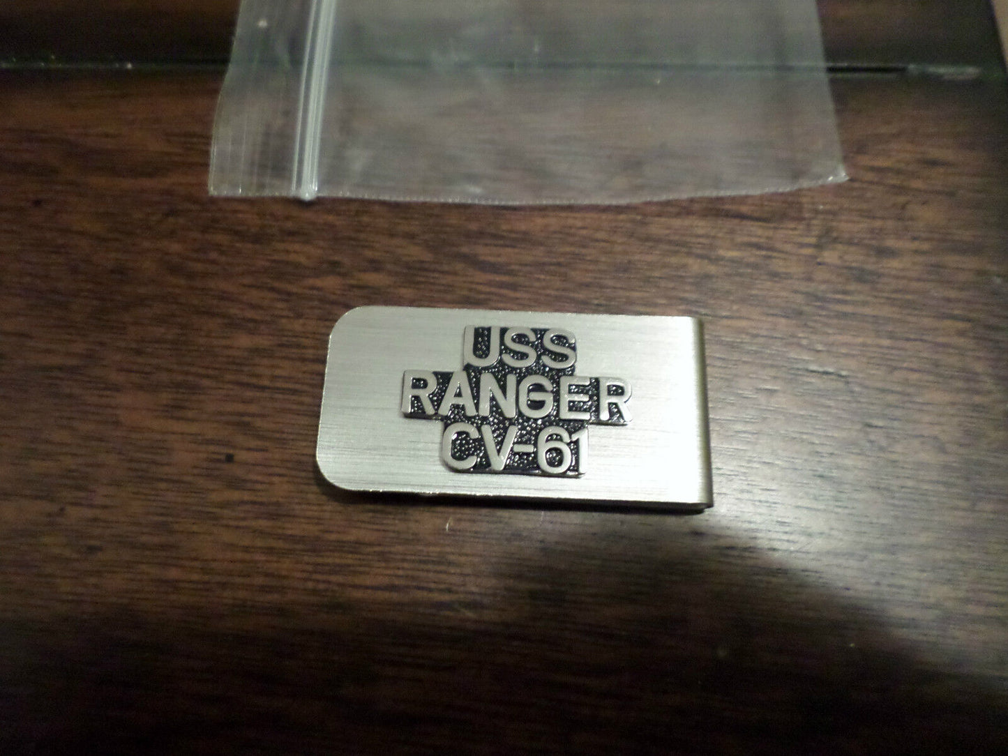 U.S MILITARY NAVY U.S.S RANGER CV-61 MONEY CLIP NAVY CARRIER U.S.A MADE