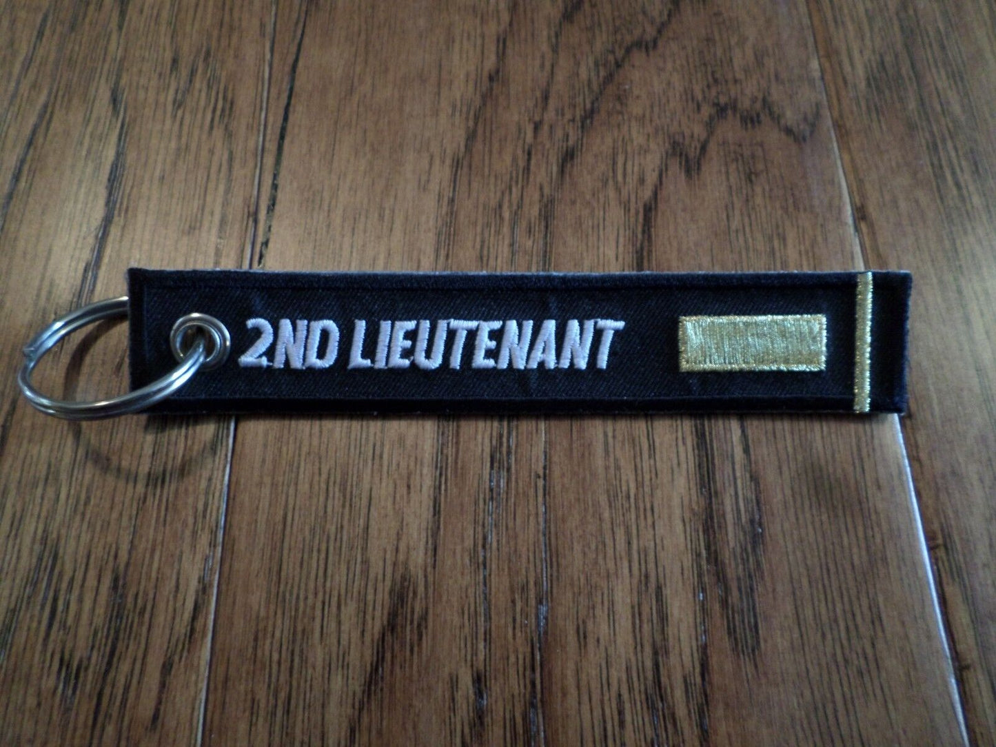 U.S MILITARY ARMY 2nd LIEUTENANT KEY CHAIN KEY RING FOB 5 1/2" X 1" INCHES
