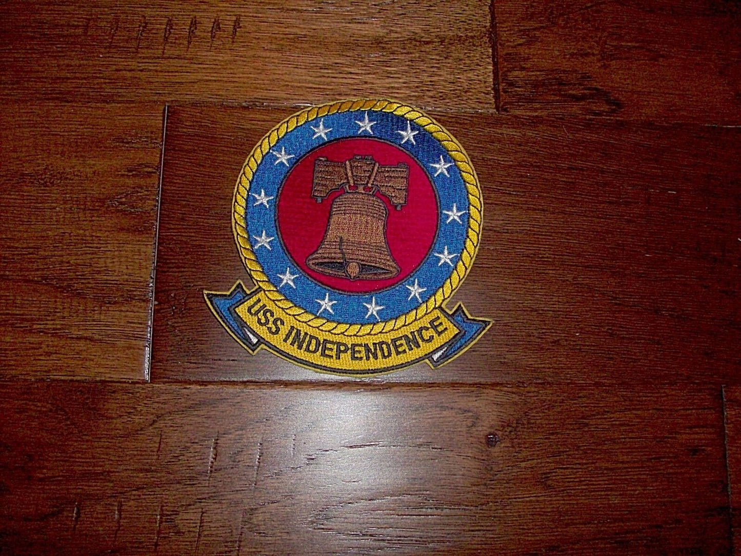 USS INDEPENDENCE U.S MILITARY NAVY CARRIER SHIP PATCH 5" X 4" 1/4 U.S.A MADE