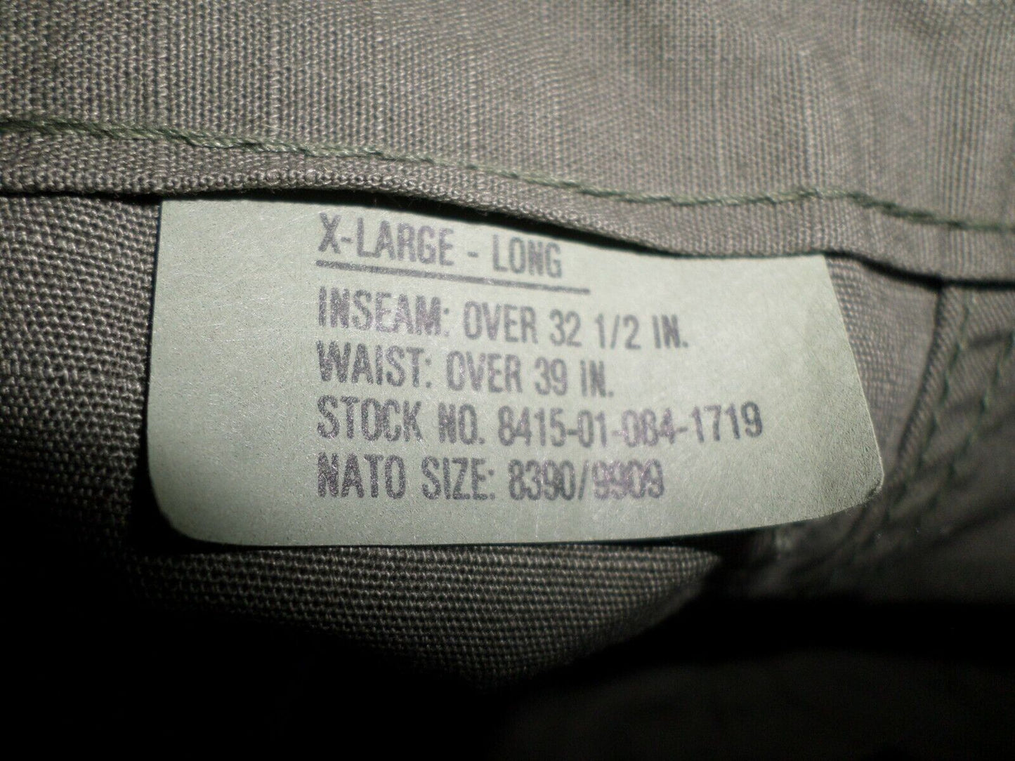 MILITARY STYLE OD GREEN BDU PANTS 6 POCKET FATIGUE TROUSERS U.S.A MADE