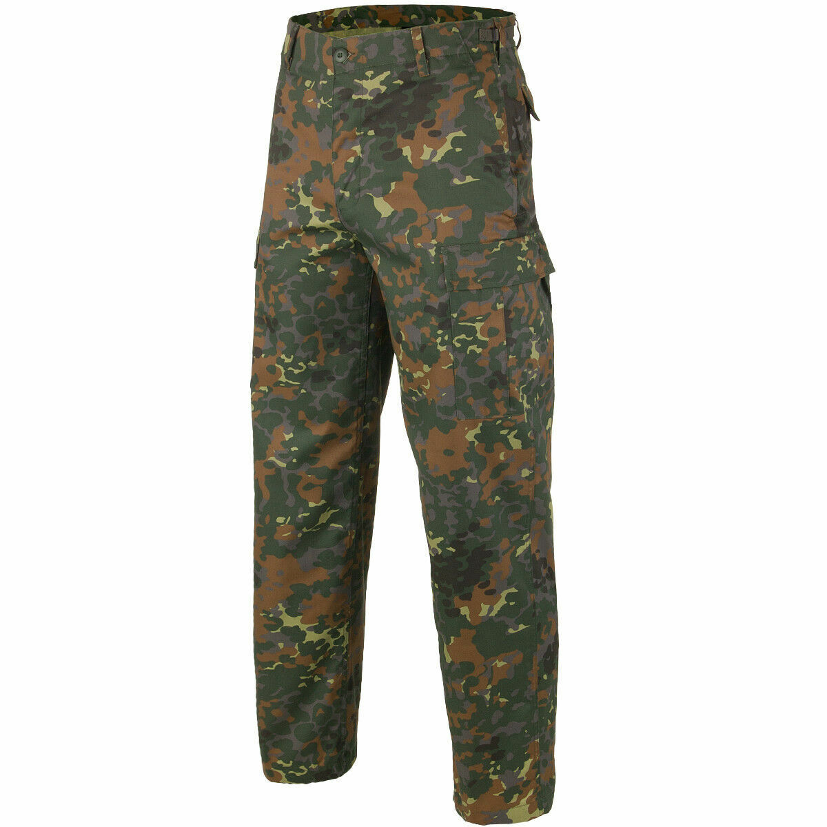 GERMAN FLECKTARN CAMOUFLAGE PANTS MILITARY BDU CARGO 6 POCKET FATIGUE TROUSERS