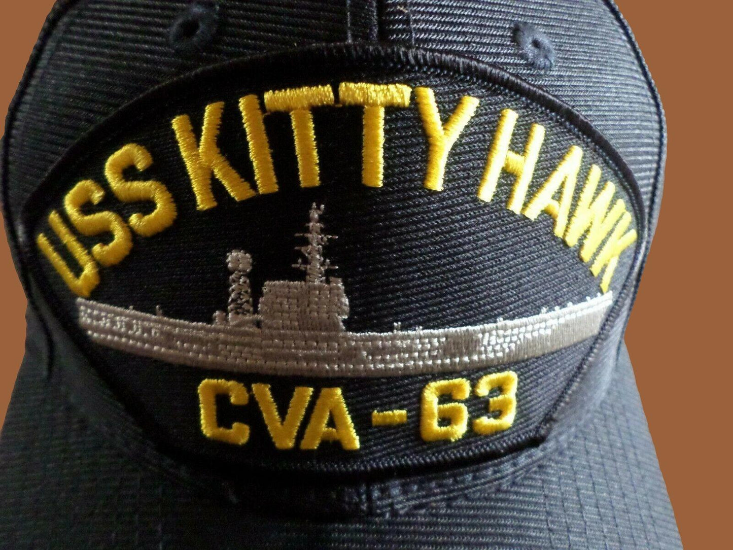 USS KITTY HAWK CVA-63 NAVY SHIP HAT U.S MILITARY OFFICIAL BALL CAP U.S.A MADE
