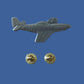 U.S MILITARY P-51 MUSTANG HAT PIN BADGE AIR FORCE DOUBLE CLUTCH BACK METAL