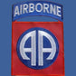 U.S MILITARY ARMY 82nd AIRBORNE ALL AMERICAN OVERSIZE BACK PATCH 5-1/4"X 3" 1/4