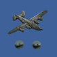 U.S MILITARY B-24 LIBERATOR BOMBER PLANE HAT PIN BADGE U.S AIR CORPS