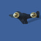 U.S MILITARY P-51 MUSTANG HAT PIN BADGE AIR FORCE DOUBLE CLUTCH BACK METAL