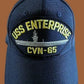 USS ENTERPRISE CVN-65 NAVY SHIP HAT U.S MILITARY OFFICIAL BALL CAP U.S.A MADE