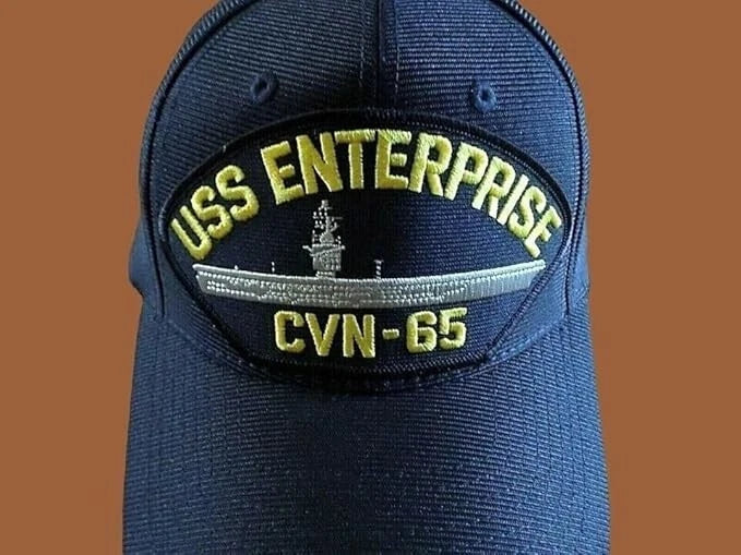 USS ENTERPRISE CVN-65 NAVY SHIP HAT U.S MILITARY OFFICIAL BALL CAP U.S.A MADE
