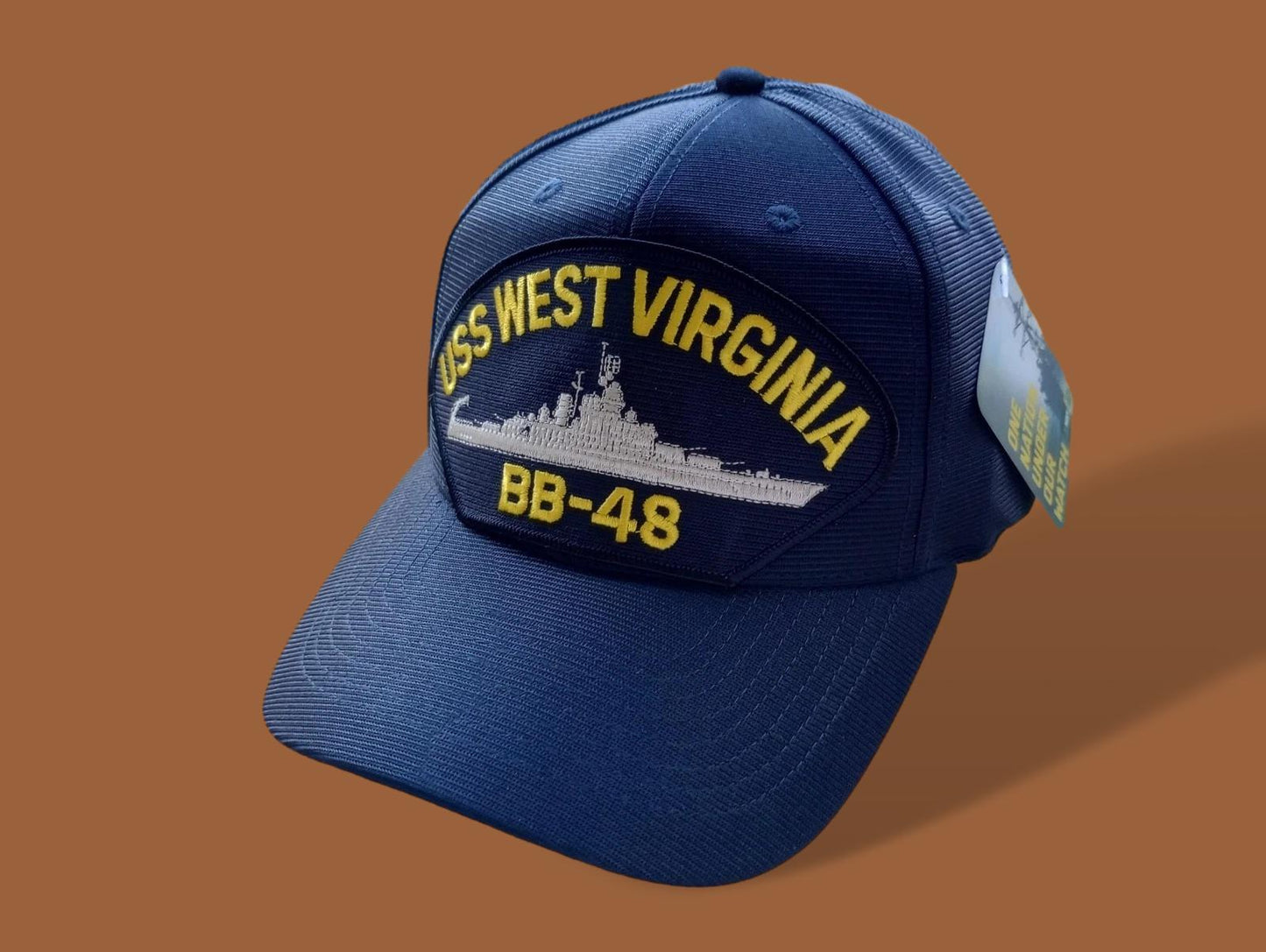 USS WEST VIRGINIA BB-48 U.S NAVY SHIP HAT OFFICIAL US MILITARY BALL CAP USA MADE