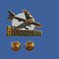 U.S MILITARY B-52 STRATOFORTRESS BOMBER PLANE HAT PIN DOUBLE CLUTCH BACK