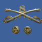 8th CAVALRY SWORDS SABERS  MILITARY HAT PIN  CAVALRY REGIMENT BADGE U.S ARMY