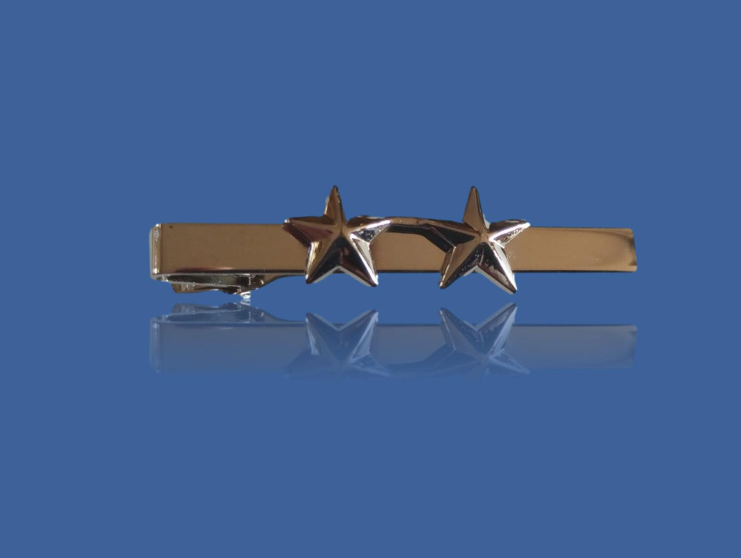 U.S MILITARY MAJOR GENERAL TWO STAR TIE BAR TIE TAC U.S.A MADE POLICE SILVER COL
