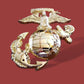 MARINE CORPS EGA OVERSIZED WALL MEDALLION PLAQUE AUTO GRILL EMBLEM 6" X 5.75"