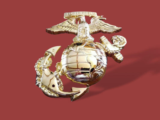 MARINE CORPS EGA OVERSIZED WALL MEDALLION PLAQUE AUTO GRILL EMBLEM 6" X 5.75"