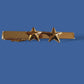 U.S MILITARY MAJOR GENERAL TWO STAR TIE BAR TIE TAC U.S.A MADE POLICE GOLD COLOR