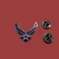 U.S MILITARY BLUE AIR FORCE HAT LAPEL PIN DOUBLE CLUTCH BACK USAF LOGO NEW