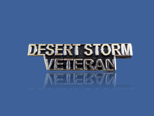 U.S MILITARY DESERT STORM VETERAN HAT PIN LAPEL PIN DSV CLUTCH BACK