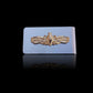 U.S MILITARY NAVY GOLD OFFICERS SURFACE WARFARE METAL MONEY CLIP U.S.A MADE