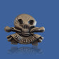 SKULL AND BONES HAT PIN LAPEL DEATH OR GLORY DOUBLE POST PIN NEW IN BAGS