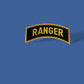 U.S MILITARY ARMY RANGER ROCKER PATCH OVERSIZE 4" INCHES X 1- /4" INCHES