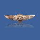 U.S MILITARY NAVY MINIATURE GOLD AIR CREW WINGS 1 1/8" INCHES WIDE HAT PIN LAPEL