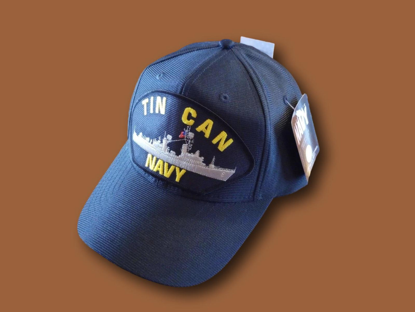 TIN CAN NAVY U.S NAVY SHIP HAT DESTROYER OFFICIAL MILITARY BALL CAP U.S.A MADE