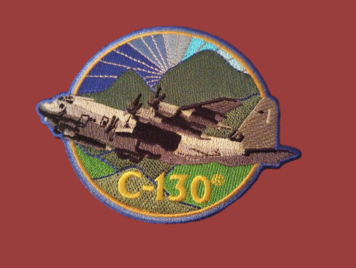 U.S.MILITARY AIR FORCE C-130 HAT JACKET PATCH HEAT TRANSFER
