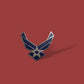 U.S MILITARY BLUE AIR FORCE HAT LAPEL PIN DOUBLE CLUTCH BACK USAF LOGO NEW