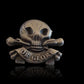SKULL AND BONES HAT PIN LAPEL DEATH OR GLORY DOUBLE POST PIN NEW IN BAGS