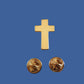 GOLD CHAPLAIN CROSS HAT PIN CHRISTIAN CROSS GOLD IN COLOR LAPEL PIN