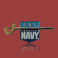 U.S NAVY HAT PIN LAPEL SWORD SABRE SHIELD USN VETERAN AMERICA'S NAVY