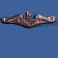 U.S MILITARY NAVY SILVER ENLISTED SUBMARINE PIN BADGE DOUBLE CLUTCH BACK