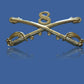 8th CAVALRY SWORDS SABERS  MILITARY HAT PIN  CAVALRY REGIMENT BADGE U.S ARMY