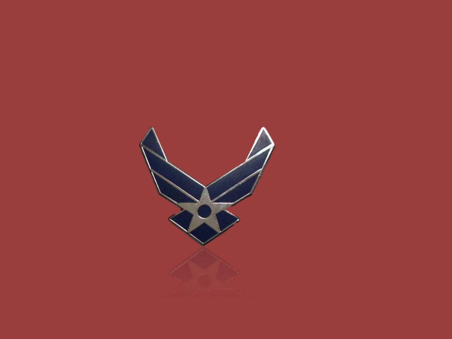 U.S MILITARY BLUE AIR FORCE HAT LAPEL PIN DOUBLE CLUTCH BACK USAF LOGO NEW