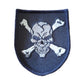 DEATH HEAD SKULL & BONES EMBROIDERED PATCH 2-1/2" X 3" FLASH