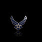 U.S MILITARY BLUE AIR FORCE HAT LAPEL PIN DOUBLE CLUTCH BACK USAF LOGO NEW