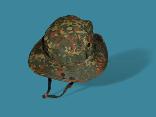 NEW GERMAN FLECKTARN CAMOUFLAGE PATTERN BOONIE HAT 100% RIP-STOP