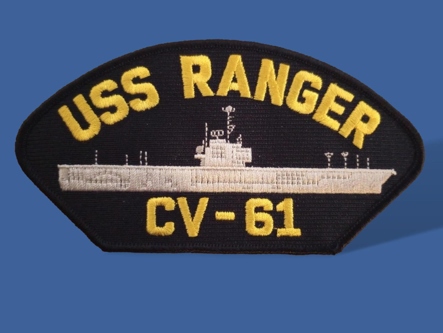 U.S NAVY SHIP HAT PATCH. USS RANGER CV-61 SHIP PATCH U.S.A MADE NAVY CARRIER