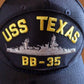 USS TEXAS BB-35 U.S NAVY SHIP MILITARY HAT OFFICIAL BALL CAP U.S.A MADE