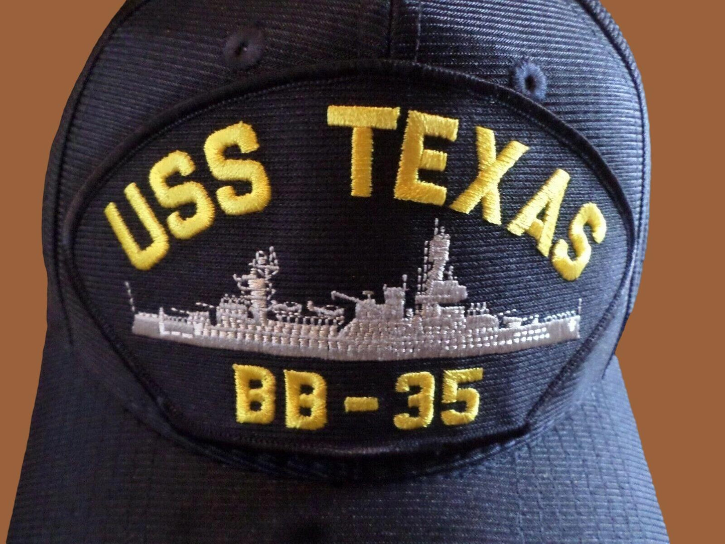 USS TEXAS BB-35 U.S NAVY SHIP MILITARY HAT OFFICIAL BALL CAP U.S.A MADE