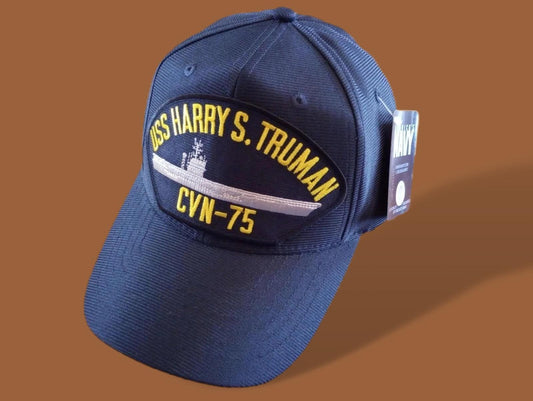 USS HARRY S TRUMAN CVN-75 NAVY SHIP HAT U.S MILITARY OFFICIAL BALL CAP USA MADE