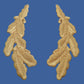 U.S MILITARY EMBROIDERED ARMY SCRAMBLED EGGS OFFICERS FRETTING IRON ON PATCHES