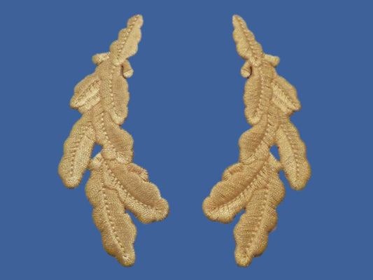 U.S MILITARY EMBROIDERED ARMY SCRAMBLED EGGS OFFICERS FRETTING IRON ON PATCHES