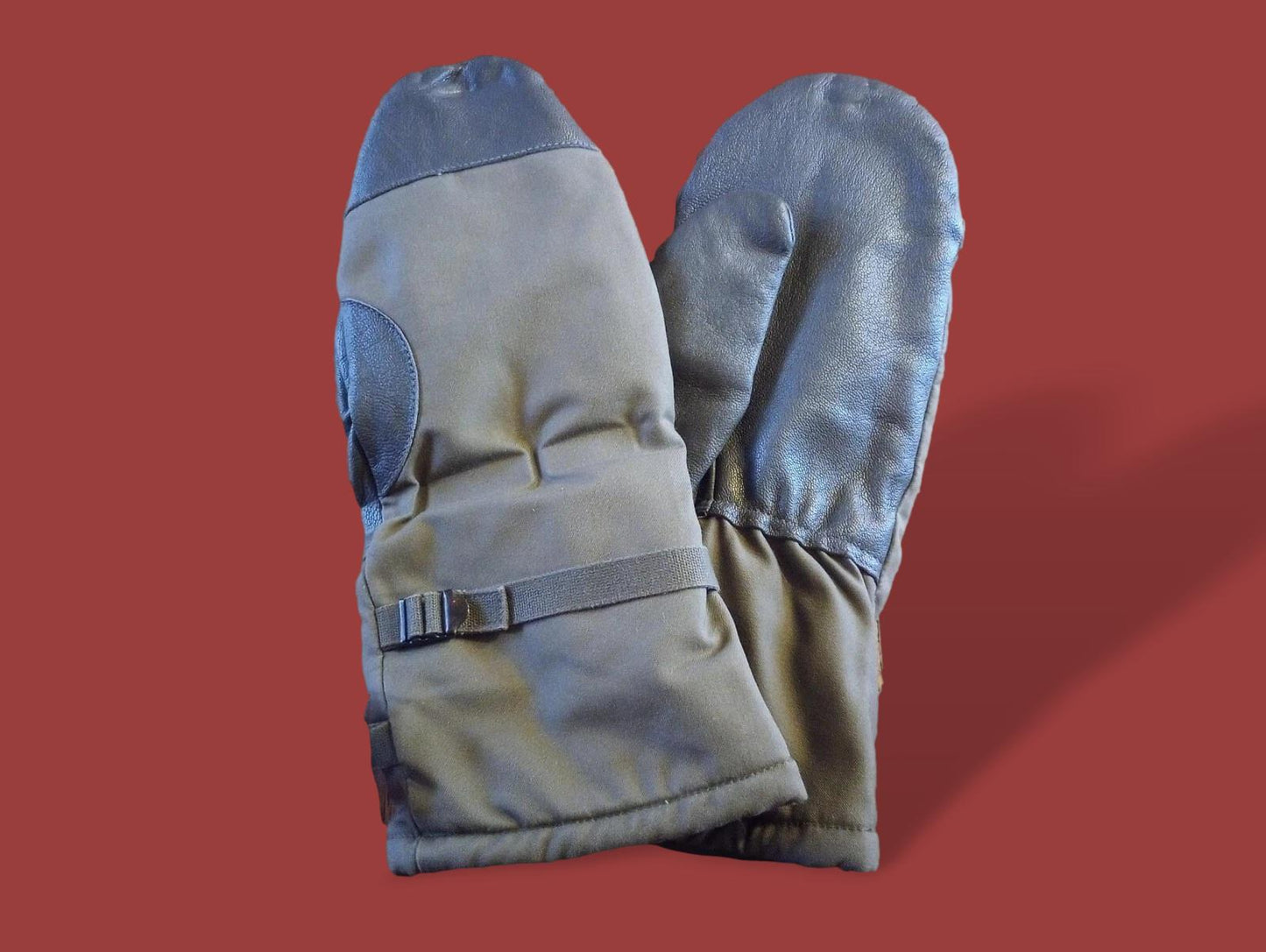 GERMAN MILITARY LINED MITTENS ARMY COLD WEATHER LEATHER PALMS SURPLUS