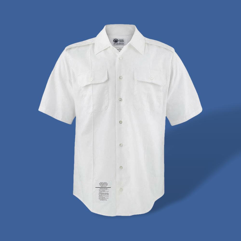 U.S MILITARY ARMY ISSUE WHITE DRESS SHIRT MEN'S SHORT SLEEVE LARGE & X Clay's Military U.S MILITARY ARMY ISSUE WHITE DRESS SHIRT MEN'S SHORT SLEEVE LARGE & X Clay's Military