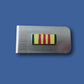 U.S MILITARY VIETNAM SERVICE RIBBON PIN STAINLESS STEEL MONEY CLIP