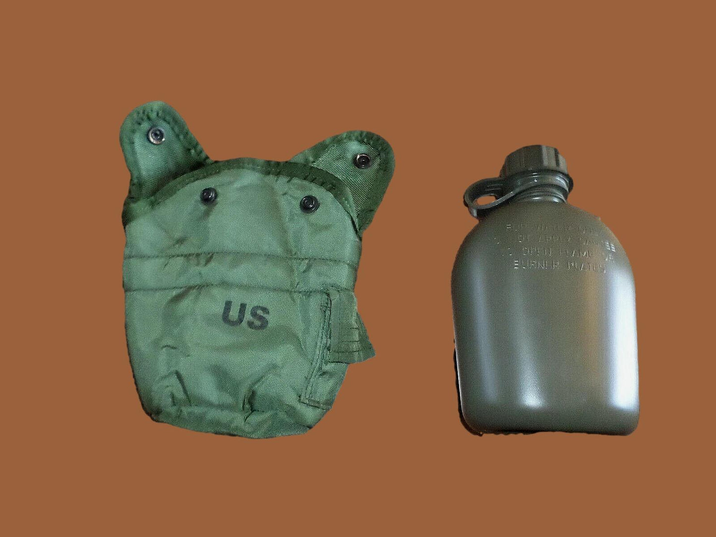NEW GENUINE U.S MILITARY 1 QUART CANTEEN & NYLON COVER USA MADE G.I ISSUE LC-2