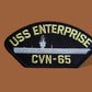 U.S NAVY SHIP HAT PATCH USS ENTERPRISE CVN-65  CARRIER U.S.A MADE HEAT TRANSFER
