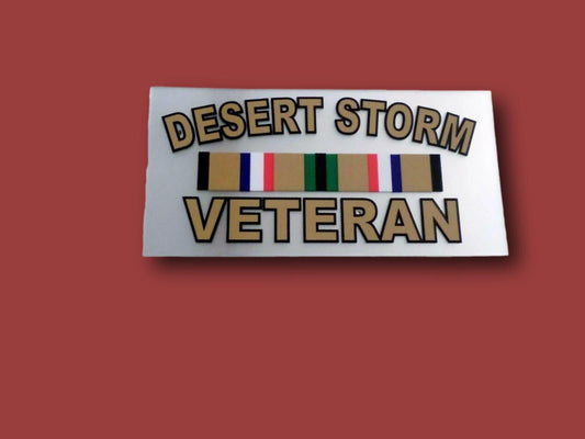 U.S MILITARY DESERT STORM VETERAN WINDOW DECAL BUMPER STICKER DSV
